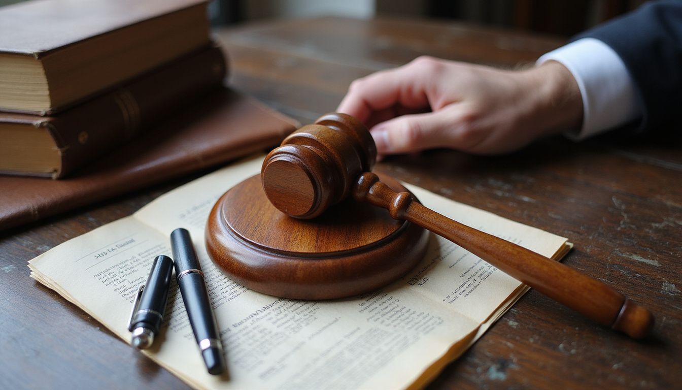 A gavel and legal books signify preparation for a DUI defense.